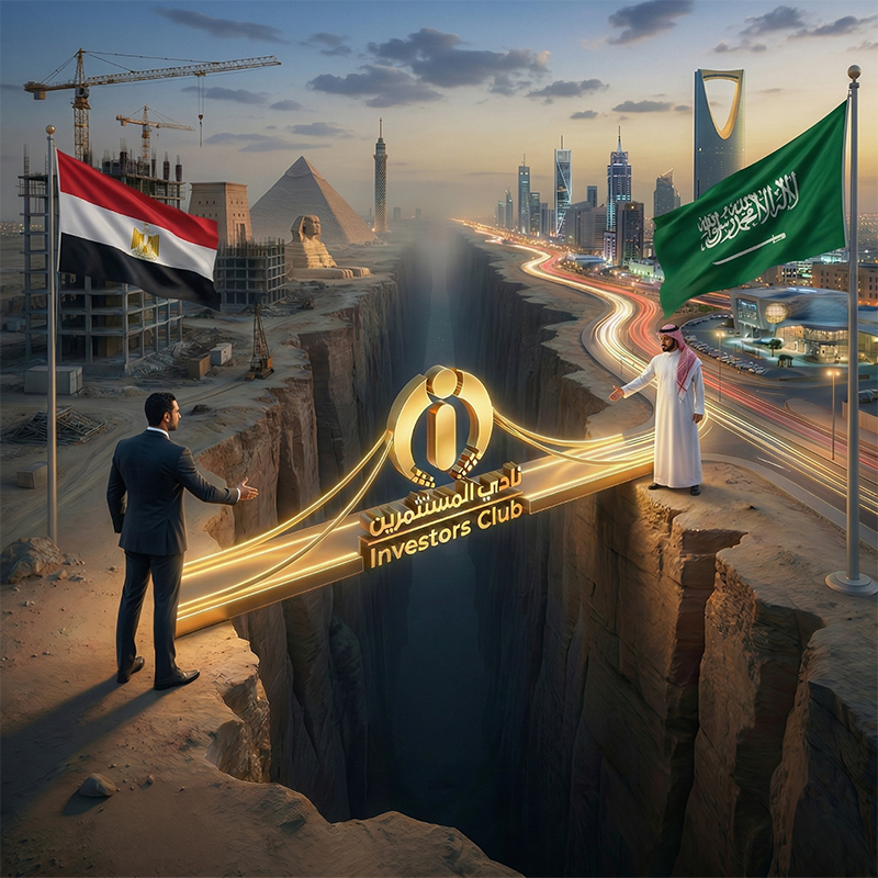 تصميم يوضح توجه نادي المستثمرين نحو مصر